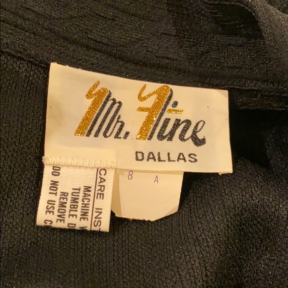 MR FINE OF DALLAS Black Vintage Zip Front Top - Picture 3 of 5